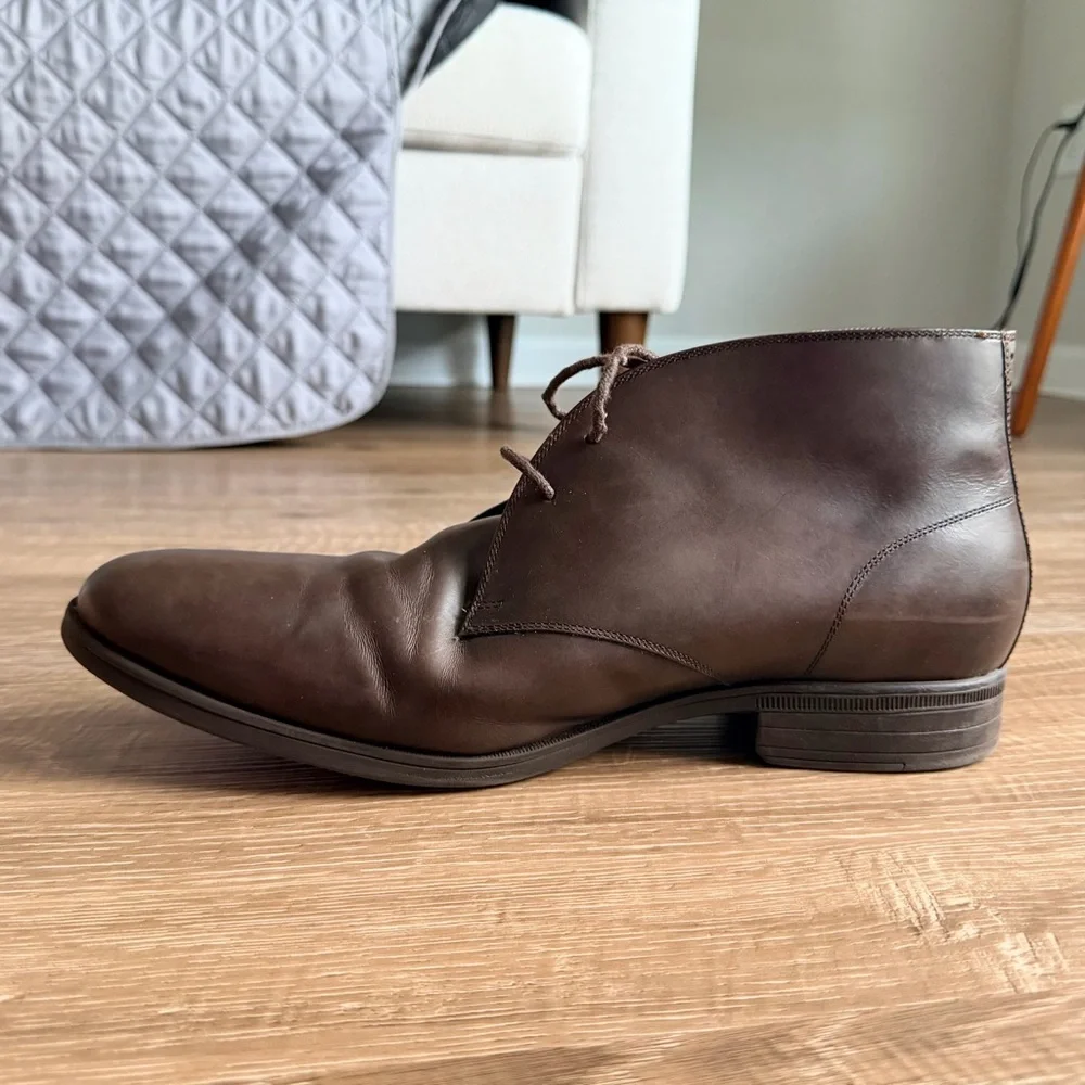 Cole Haan Mens GrandOS Judson‎ Chukka Boots Size 13 M Dark Brown Leather Lace Up